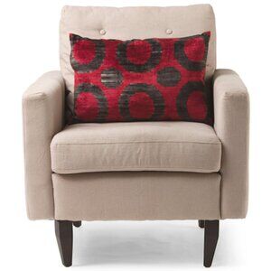 Found Objects Silk Velvet Stampa Decorative Toss Pillow